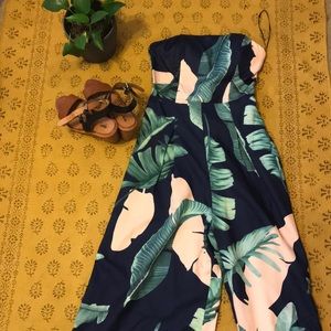 Lulus floral jumpsuit